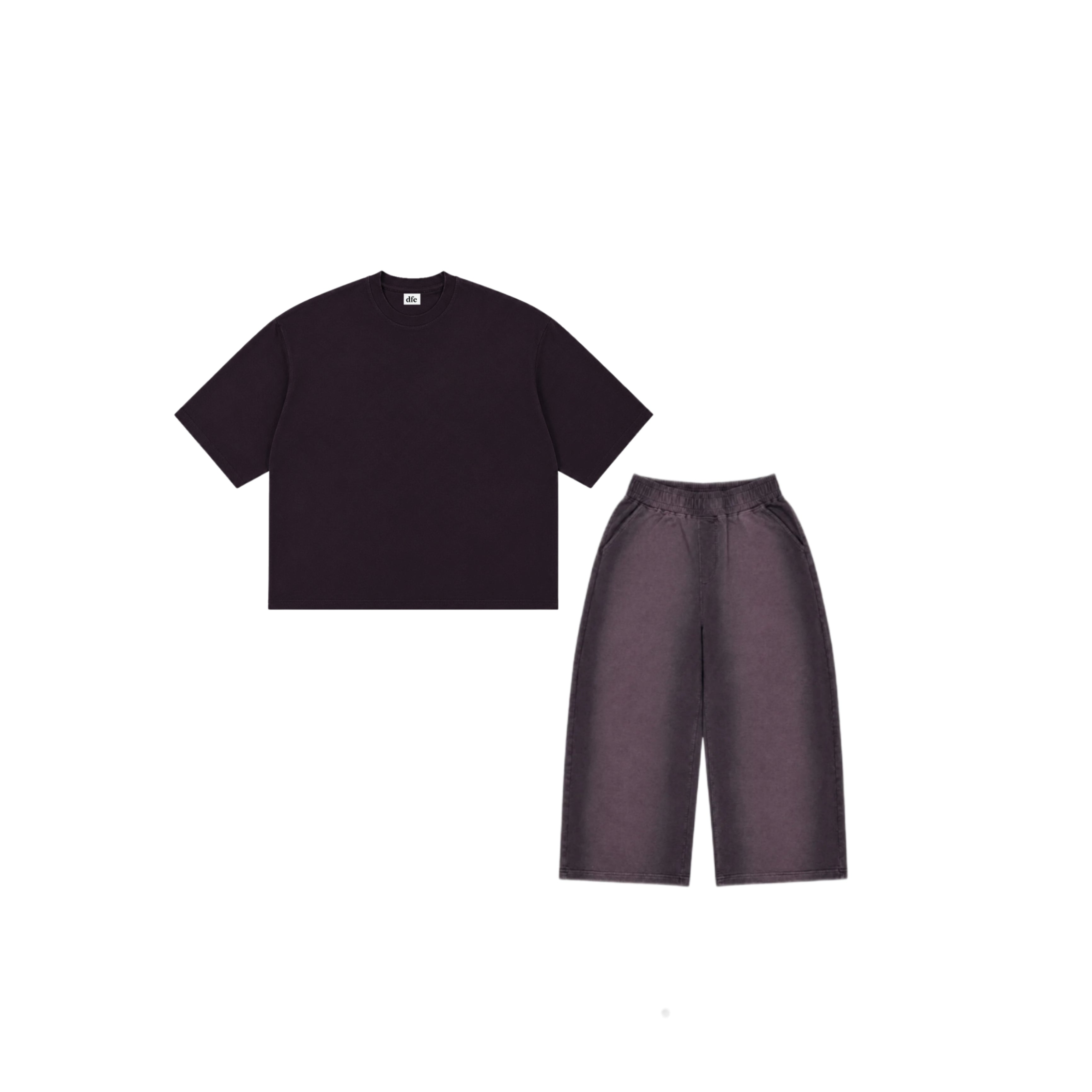 VINTAGE BLACK & PLUM SWEATPANT